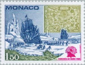 Colnect-148-819-Discoverer-ships-in-pack-ice-map-emblem.jpg