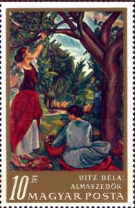 Colnect-5347-516-The-Apple-Pickers-by-B-eacute-la-Ulitz.jpg