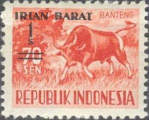 Colnect-1162-666-Banteng-Bos-javanicus---Overprinted-%60Irian-Barat%60.jpg