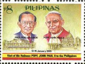 Colnect-2989-331-Pope-John-Paul-II-and-President-Fidel-V-Ramos.jpg