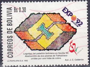 Colnect-3289-918-Logo-Pavilion-Bolivia-in-Expo-92.jpg