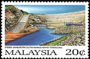 Colnect-1043-549-Opening-of-Kenyir-Hydroelectric-Scheme.jpg