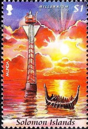 Colnect-982-140-Munda-lighthouse-war-canoe.jpg