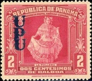 Colnect-6022-604-La-Pollera-Overprinted-UPU.jpg