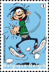 Colnect-1275-731-Belgium-Land-of-Comics-Guust-Flater---Gaston-Lagaffe.jpg