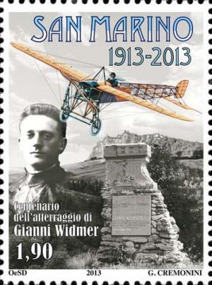 Colnect-1941-671-Centenary-of-the-landing-of-John-Widmer-at-San-Marino.jpg