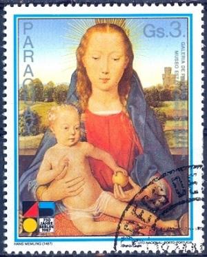 Colnect-2327-125-Madonna-and-Child--by-Hans-Memling.jpg