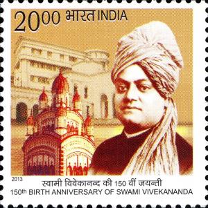 Colnect-6203-570-Swami-Vivekananda---Dakshineswar-Kali-Temple.jpg