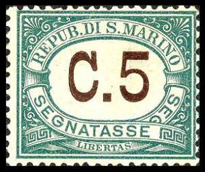 DueStampSanMarino1897Michel1.jpg