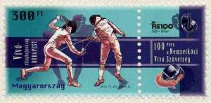 Colnect-1691-253-100th-Anniv-of-International-Fencing-Federation.jpg