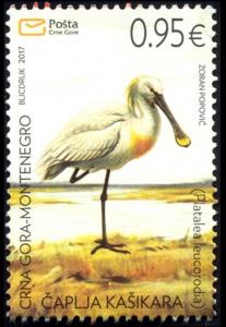 Colnect-4479-721-Birds-of-Montenegro--Spoonbill-Ibis.jpg