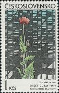 Colnect-414-840-Structures-1961-poppy-and-building-by-Orest-Dubay.jpg