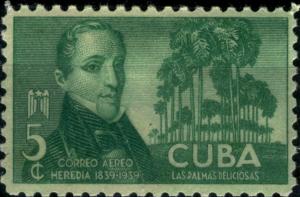 Colnect-2154-469-Poet-Jose-Heredia-and-Palms.jpg