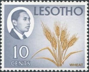 Colnect-3453-416-King-Moshoeshoe-II-and-Wheat.jpg