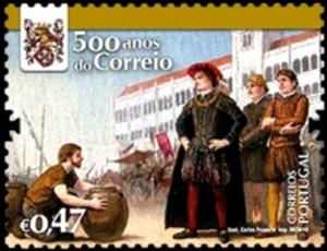 Colnect-3698-871-500-years-postal-services-in-Portugal.jpg