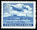 Colnect-4038-208-Plane-over-Bratislava-castle.jpg