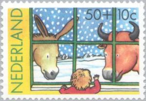 Colnect-175-531-Donkey-and-cow-looking-through-a-window.jpg