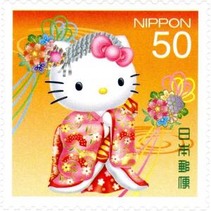 Colnect-1454-787-Hello-Kitty-in-Kinkakuji.jpg