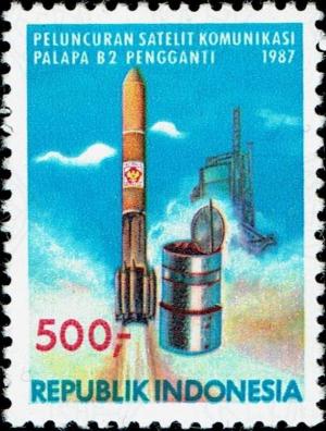 Colnect-4803-789-Launch-of-Palapa-B2-Communications-Satellite.jpg