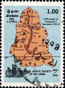 Colnect-1378-986-14th-century-map-of-Sri-Lanka-and-Society-Arms.jpg