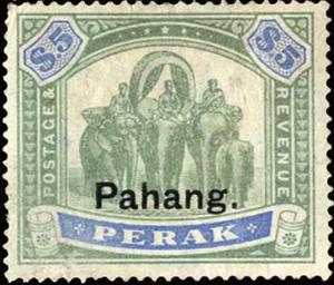 Colnect-5907-531-Elephant--amp--Howdah-Stamp-of-Perak-overprinted--quot-Pahang-quot-.jpg