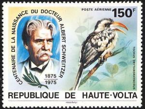 Colnect-1748-738-Albert-Schweitzer-and-Red-billed-Hornbill-Tockus-erythrorhy.jpg