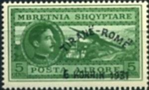 Colnect-1367-399-King-Zog-and-Airplane-over-Tirana-overprinted.jpg