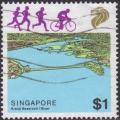 Colnect-3012-941-Kranji-Reservoir-athletes-and-cyclist.jpg