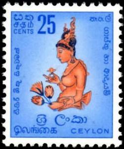 Colnect-1097-672--Cloud-Girl--fresco-of-the-Sigiriya-Rock-5th-Cty.jpg