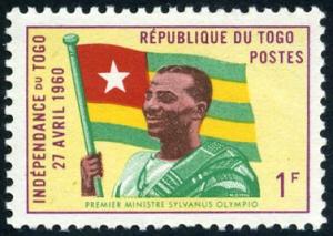 Colnect-5138-118-Prime-minister-Sylvanus-Olympio-and-Togo-Flag.jpg