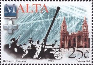 Colnect-3667-259-Anti-aircraft-guns-and-St-Publius-Church-Floriana.jpg