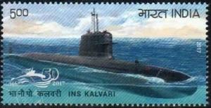 Colnect-4544-681-50th-Anniversary-of-INS-Kalvari---1st-Indian-built-Submarine.jpg