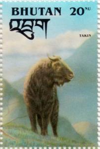 Colnect-3046-939-Bhutan-Takin-Budorcas-whitei-.jpg