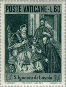 Colnect-150-592-St-Ignatius-submit-at-pope-the-rule-of-Company-of-Jesus.jpg