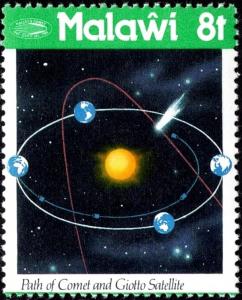 Colnect-6025-988-Earth-comet-and-Giotto-trajectories.jpg