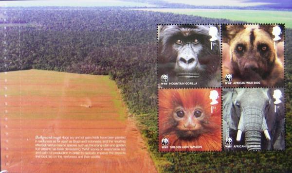 Colnect-1246-154-WWF-Mountain-Gorilla-Wild-Dog-Lion-Tamarin-African-Elepha.jpg