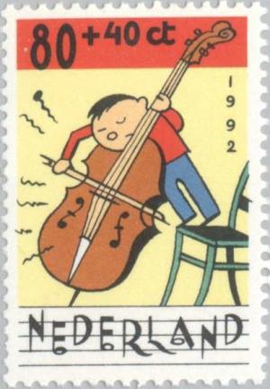 Colnect-178-308-Boy-with-contrabass.jpg