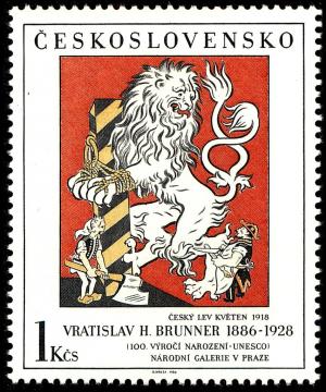 Colnect-3796-212-The-Czech-Lion-by-Vratislav-H-Brunner-1886-1928.jpg