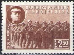 Colnect-1375-194-Enver-Hoxha-and-Fighters-on-the-March.jpg