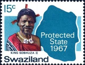 Colnect-2906-231-King-Sobhuza-II-and-map-of-Swaziland.jpg