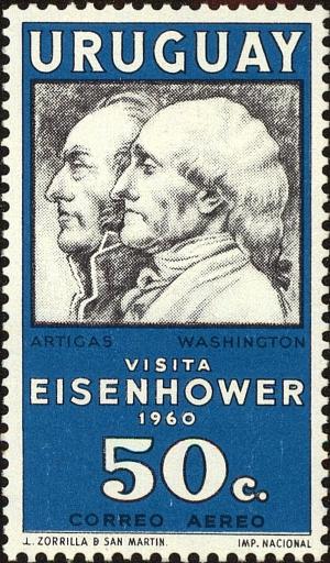 Colnect-3893-025-General-Artigas-and-Eisenhower.jpg