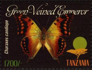 Colnect-2420-214-Green-veined-Charaxes-Charaxes-candiope.jpg