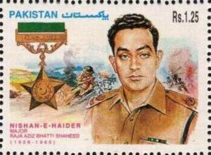 Colnect-2364-730-Major-Raja-Aziz-Bhatti-Shaheed-and-Medal.jpg