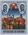 Colnect-1323-918-Prince-Rwagasore-Pres-Micombero-Burundi-flag-and-drummers.jpg