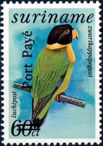 Colnect-3790-895-Caica-Parrot-Pyrilia-caica---Overprinted.jpg