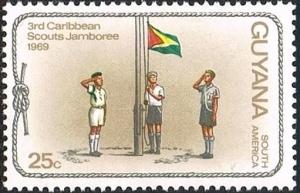 Colnect-2634-314-Scouts-raise-flag-of-Guyana.jpg