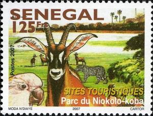 Colnect-1618-940-Niokola-Koba-Park-Sable-Antelope-Hippotragus-niger.jpg