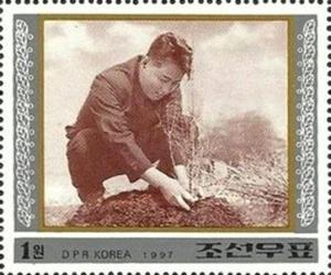 Colnect-2503-511-Kim-Il-Sung-planting-a-tree.jpg