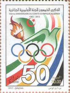 Colnect-2034-081-50th-Anniversary-of-the-The-Algerian-Olympic-Committee.jpg