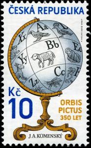 Colnect-3766-650-Work-of-J-A-Komensk%C3%BD-Orbis-pictus---350th-anniversary.jpg